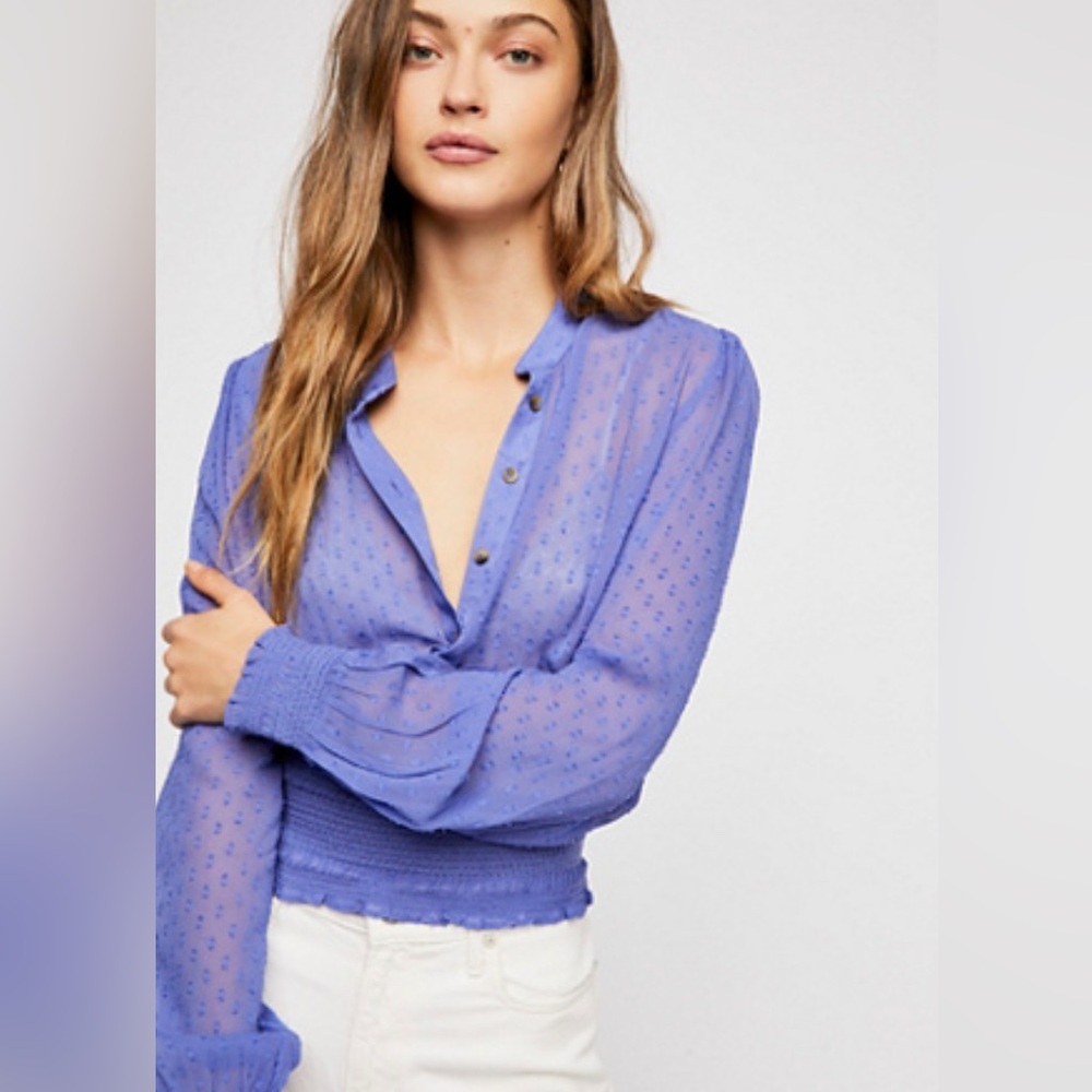 Free People Crystal Clear Button down